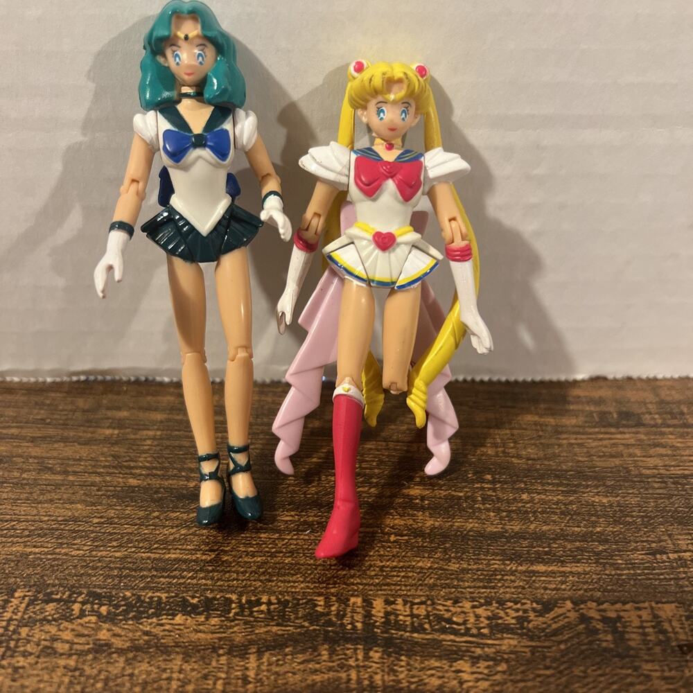 Vintage Sailor Moon Figures Jointed Lot Of Two